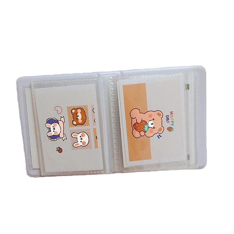 36 Cards Kpop Card Binder Name Card Book Photocard Holder Cute Bear Photo Album 3 Inch Love Heart Hollow Picture Storage Case - view 5