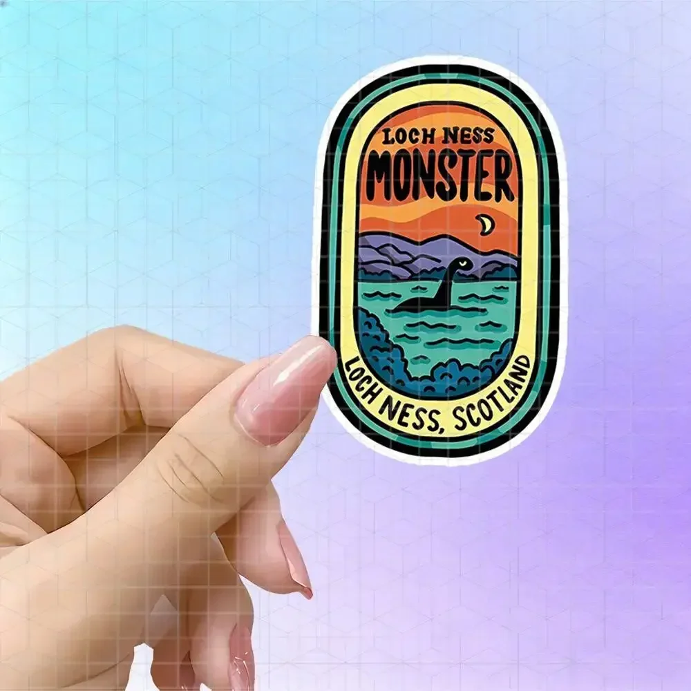 Loch Ness Monster Vintage Adventure Vinyl Sticker Matte Decal For Suitcase Water Bottle Outdoor Gear Myth Lover Retro Badge