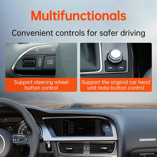 Imagen 2 del producto GITANK Adaptador de coche Bluetooth 5.0 con AptX HD para Audi MMI 3G AMI Interfaz de música Audi Symphony Concierto Mercedes Interfaz multimedia