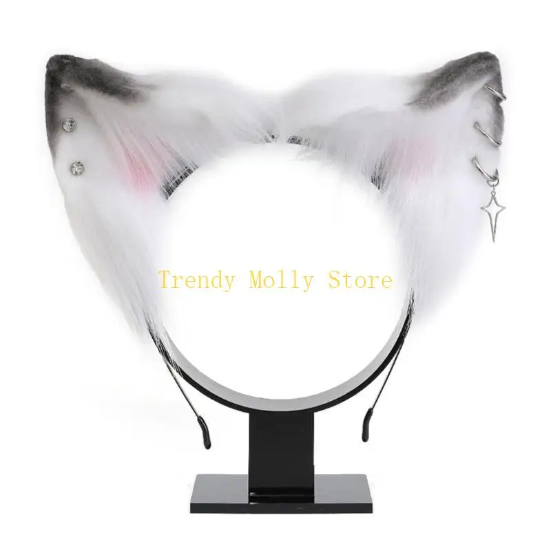 N5kb anime anime artesanal props gato orelhas halloween festo role bandeira na cabeça