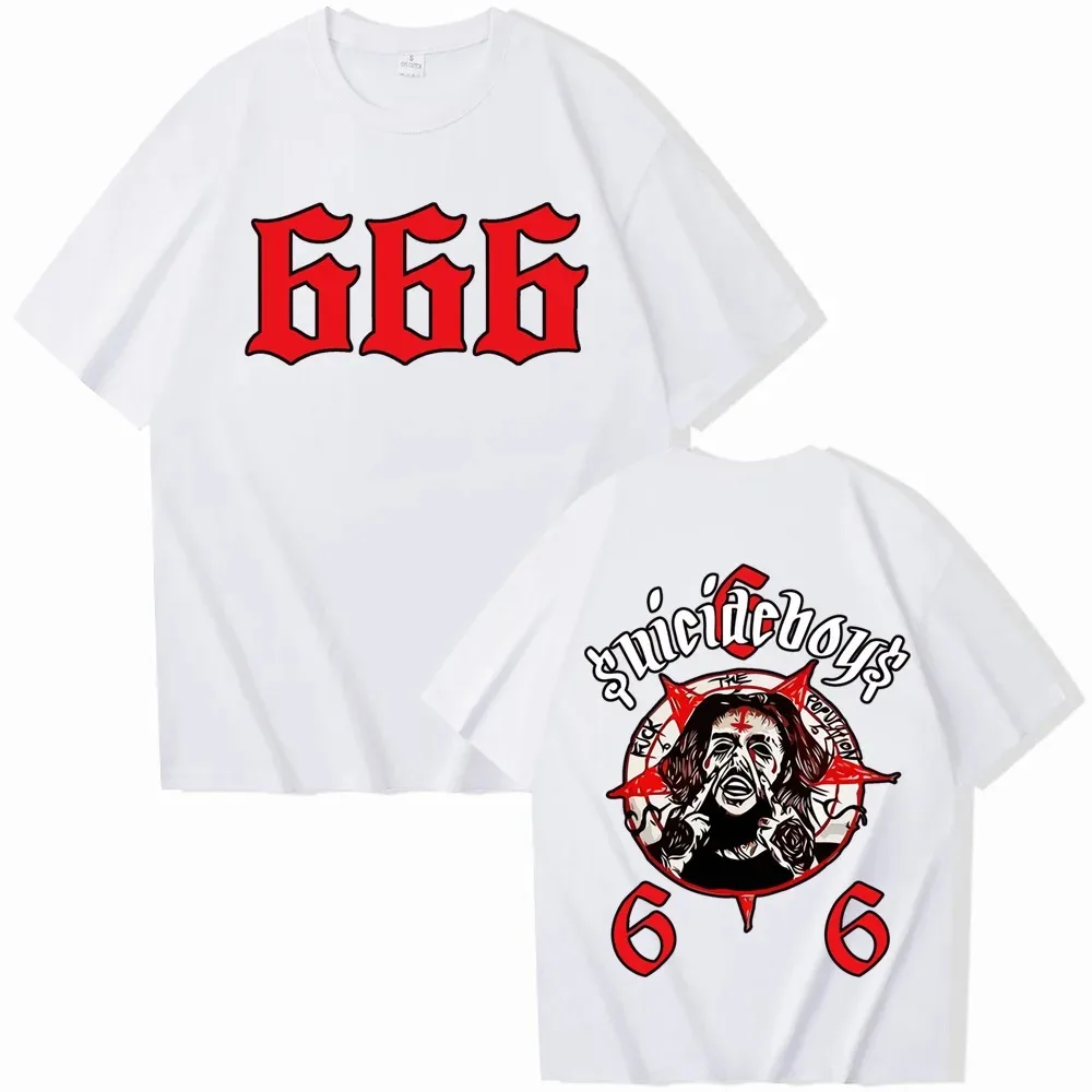 Suicideboys 666 Forever T-Shirts Harajuku O-Neck Short Sleeve Man Woman Shirts Fans Gift