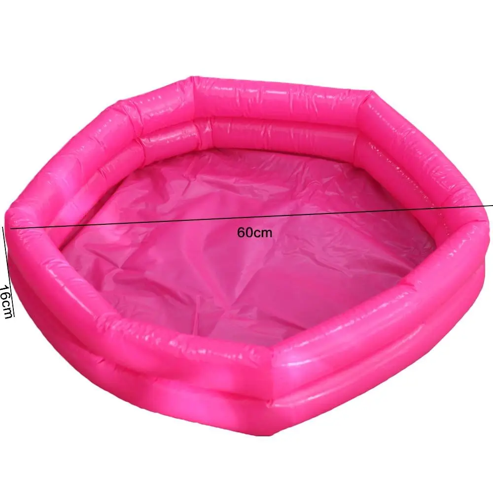 Opvouwbaar opblaasbaar zwembad voor de zomer, 60 cm PVC babyzwembad, rond buitenzwembad, speelbad voor jongens en meisjes