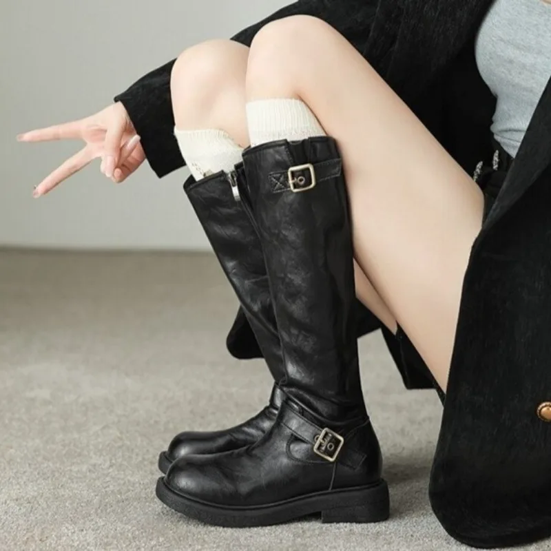 

Новые женские сапоги: Изысканные высокие сапоги-ботфорты из мягкой кожи для женщин, модные дизайнерские сапоги до колена, Botas Mujer