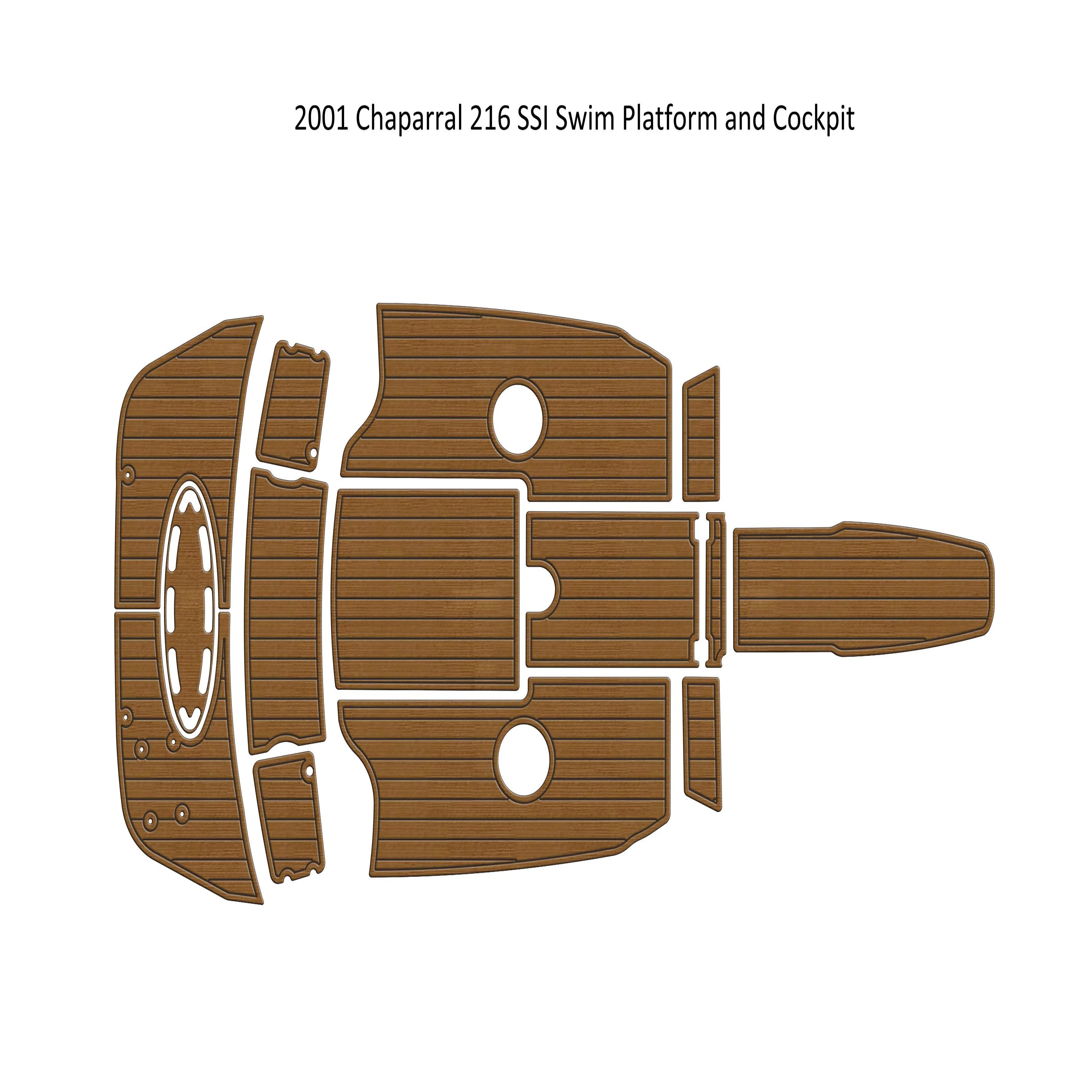 

Swim Platform Cockpit Boat EVA Foam Teak Deck Floor Pad For 2001 Chaparral 216 SSI