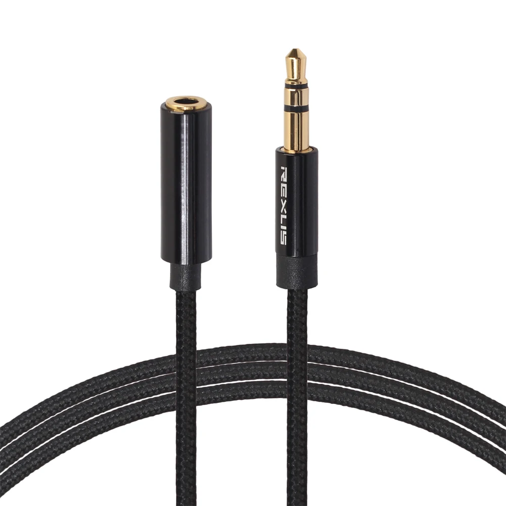Cabo extensor de fone de ouvido 3.5mm jack macho para fêmea cabo de extensão de áudio acessórios práticos para amplificador de telefone de computador