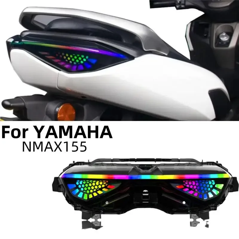 

LED Honeycomb Tail Light Brake & Turn Signal for NMAX155 2020-2024 Scooter Motorcycle Modification Accessories