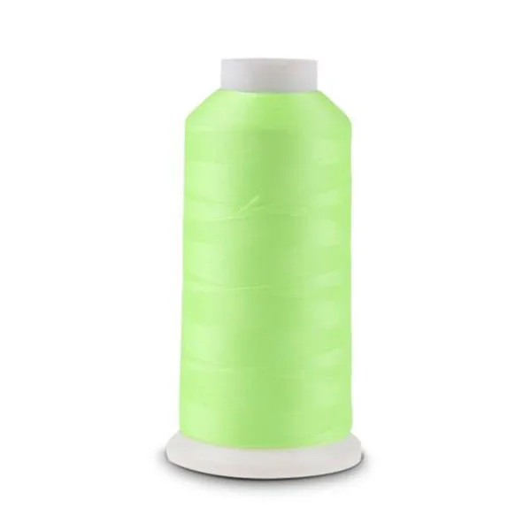 

3000 Yards Embroidery Machine Thread Green Sewing Glow Spool Knitting Threads Luminous Twist
