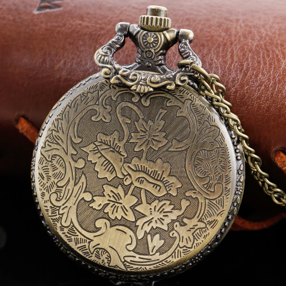 Orologio da tasca al quarzo con gufo carino vintage in bronzo, miglior ciondolo accessorio regalo per donne, uomini, bambini, squisito orologio da collana