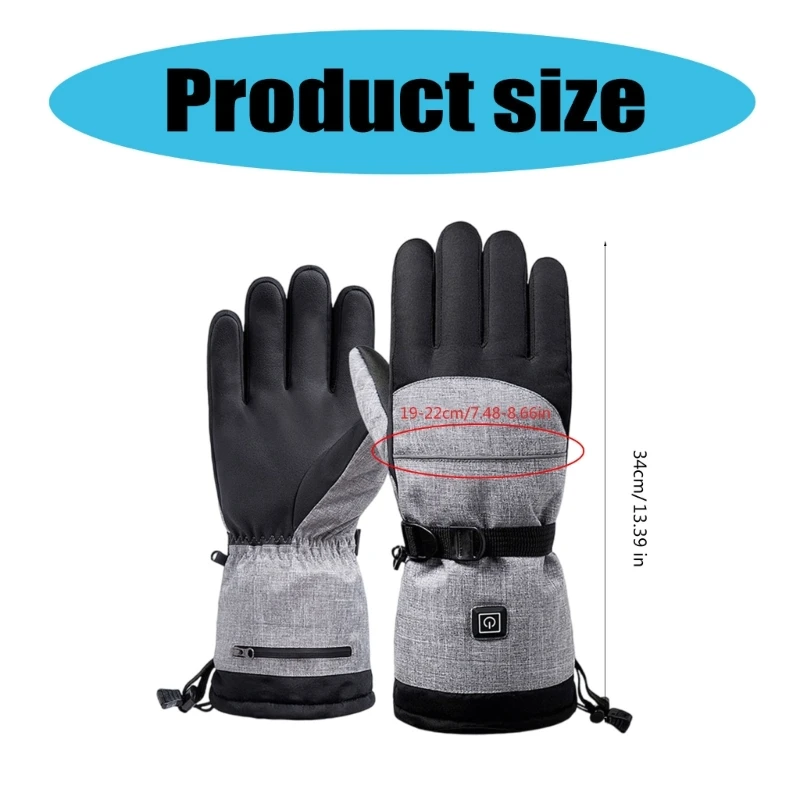 Gants chauffants d\'hiver pour écran gants Ski, gants chauffants électriques pour femmes