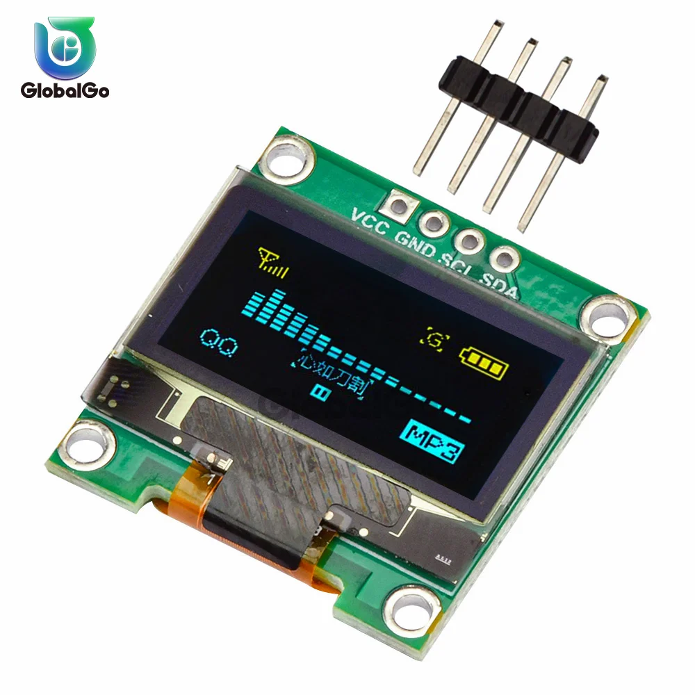 

Органический светодиодный модуль 0,96 дюйма, Драйвер интерфейса IIC/I2C, 12864 X, белый, синий дисплей для Arduino