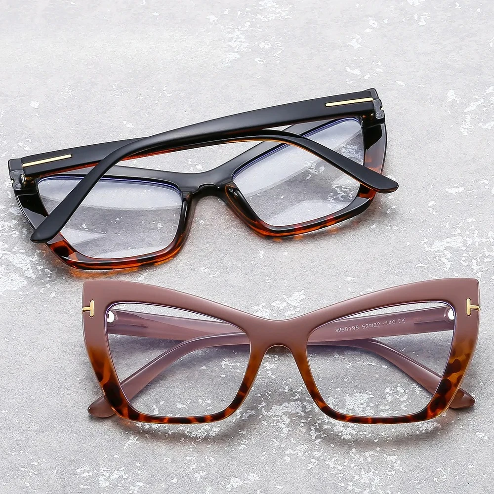 

Prescription Glasses for Women Metal Frame & Temples for Women Anti-Glare Progressive Multifocal Eyewear Myopia Glasses