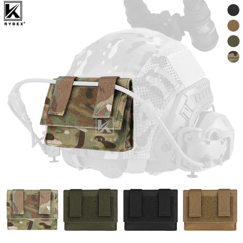 

KRYDEX Tactical Helmet Counterweight Pouch NVG Battery Carrier Removable 18650 CR123 Holder Helmet Rear Pouch for FAST MH Helmet