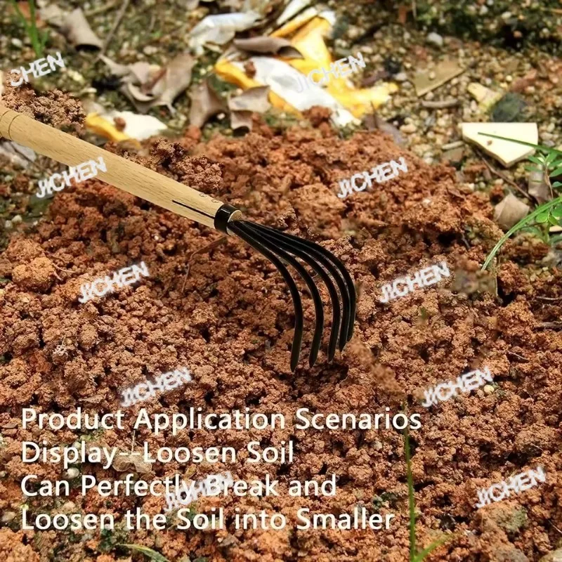 

JXC Neu Household Handle Weeding And Soil Loosening Three 5 Claws Manual Garden Excavator Garden Cultivator