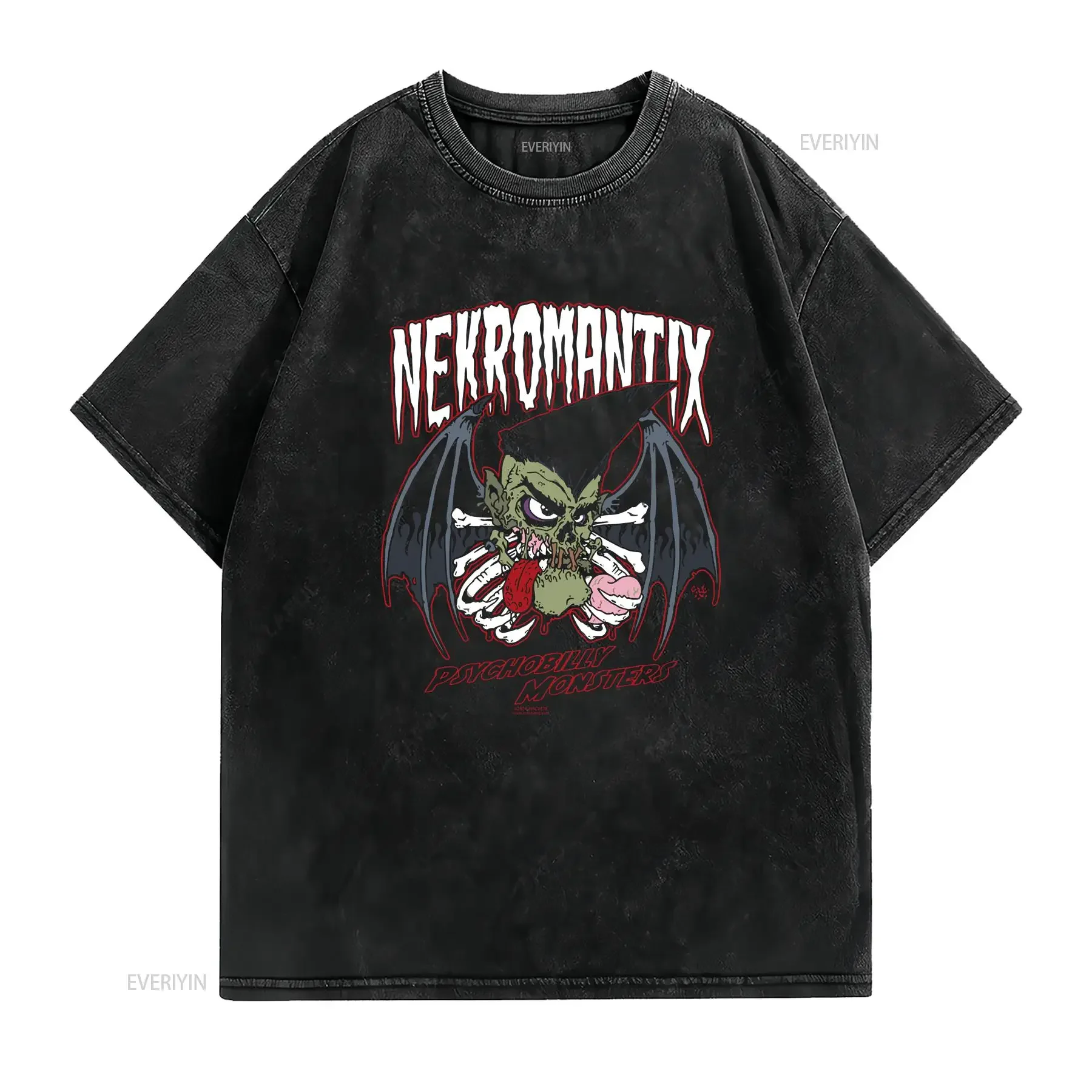 Vintage Nekromantix Psychobilly Cotton For men Women S 4XL T shirt VN2414 vintage Washed fashion Stretched streetwear