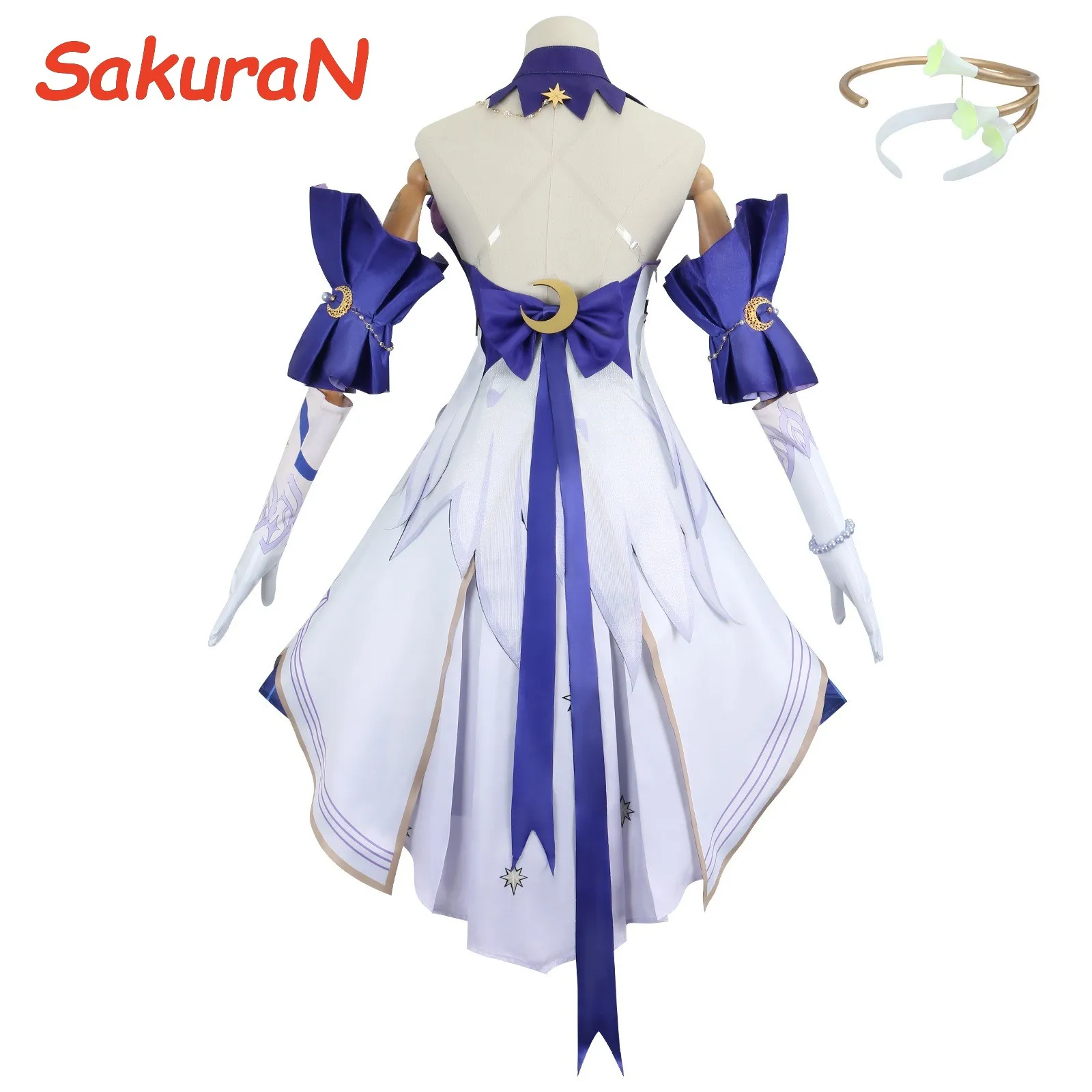 Traje de Cosplay Robin para Mulher, Game Honkai: Star Rail, SakuraSakura -N, Vestido Cosplay, Peruca