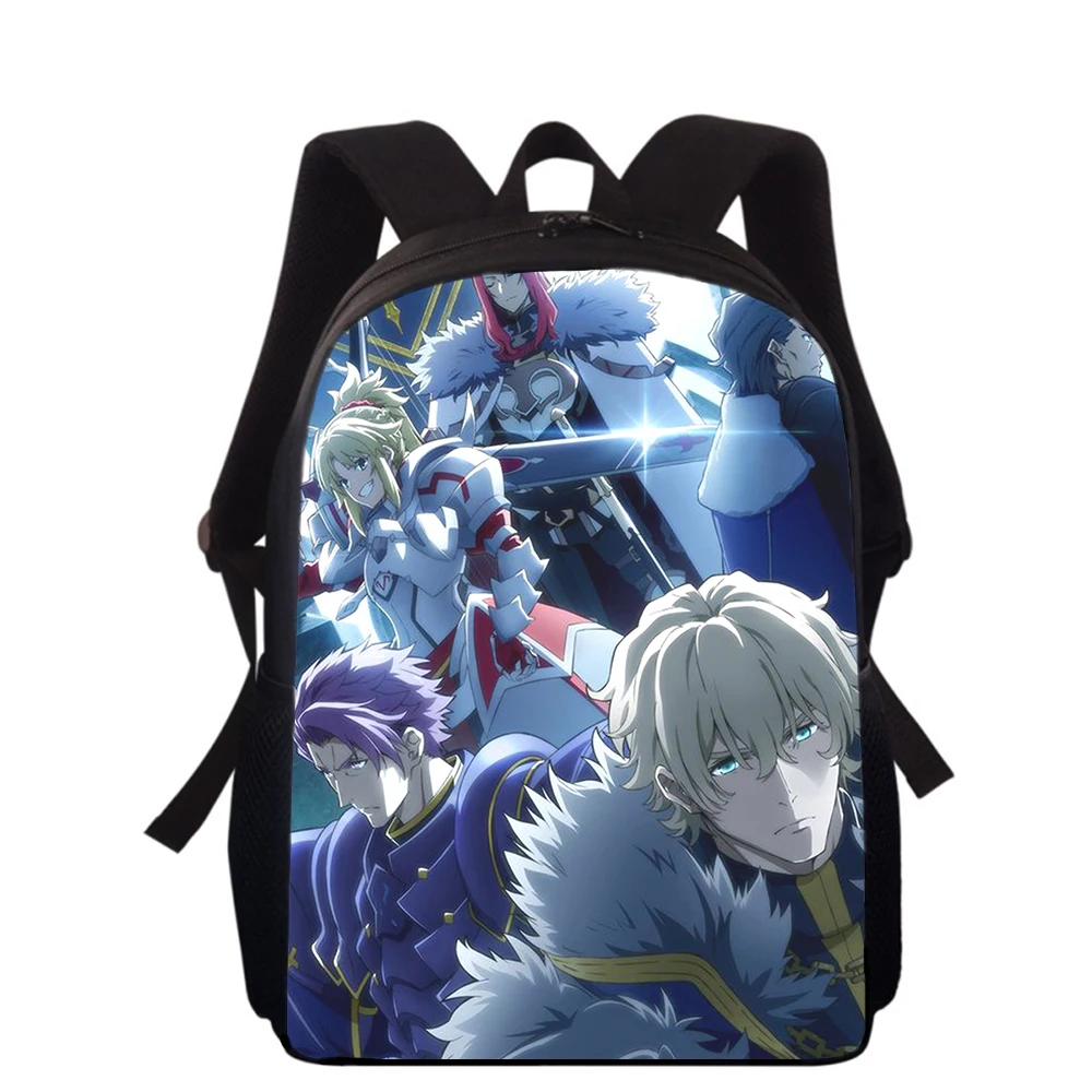 Sac à dos imprimé 3D Fate Grand Order Game pour enfants, sacs d'école primaire pour garçons, sac à dos pour filles, sacs de livre scolaire pour étudiants, 16 po