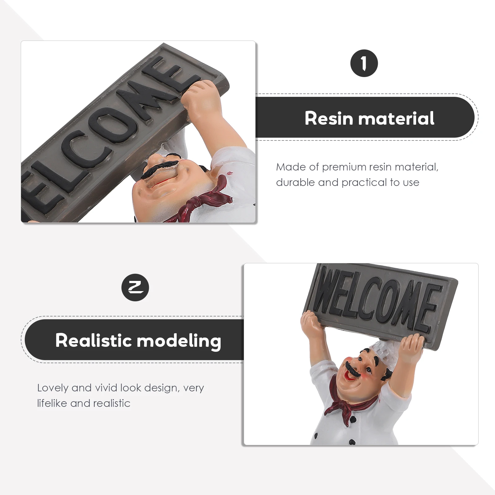 

Crafts for Chef nament Shop Café Restaurant Creative Resin Chef Products Home Resin nament Practical Gift