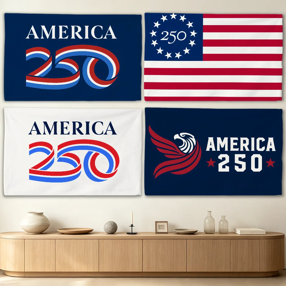 FREEDOM America 250 th Anniversary flag Advertising Banner for Camping Decoration Outdoor & Garage Wall Hanging Decorations
