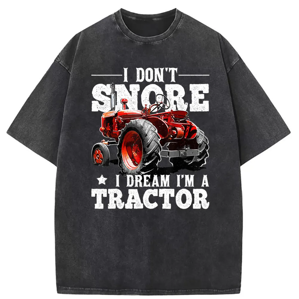 

I Dont Snore I Dream Im A Tractor Man Long Sleeve Tee Shirt Men Novelty Printed Clothing Washed Cotton Retro Sweatshirts