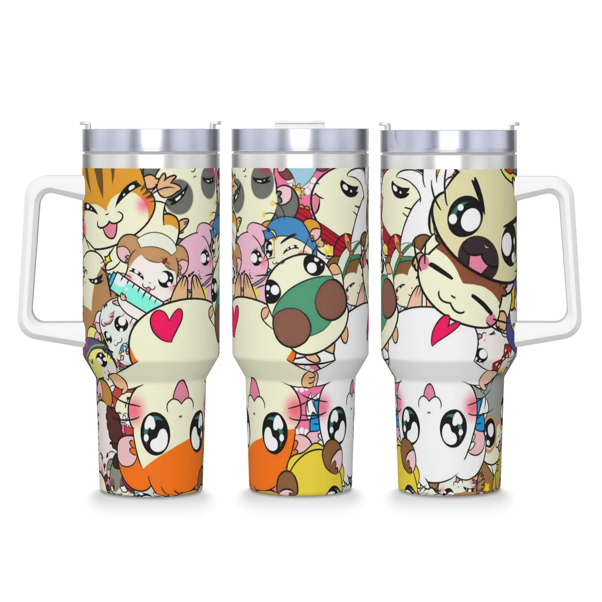 Stainless Steel Tumbler Cute Hamtaro  Coffee Mug  Keep Heat Cold Drink Mugs Cup Travel Graphic Water Bottle