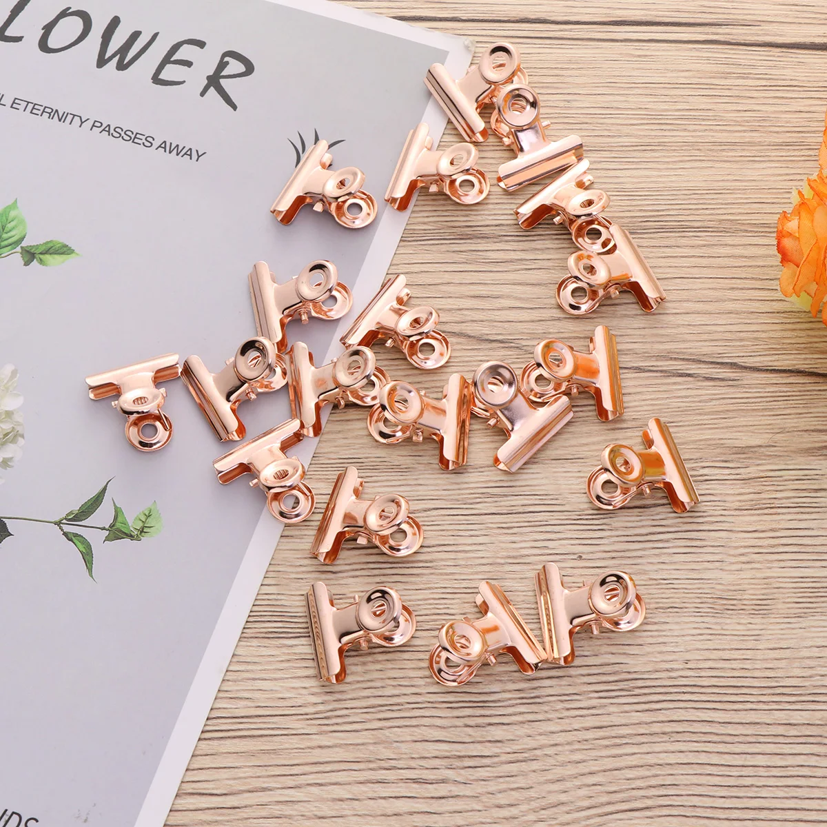 

40 Pcs Office Supplies Metal Clip Stationery Clips Paper Binder Stainless Steel Daily Financial