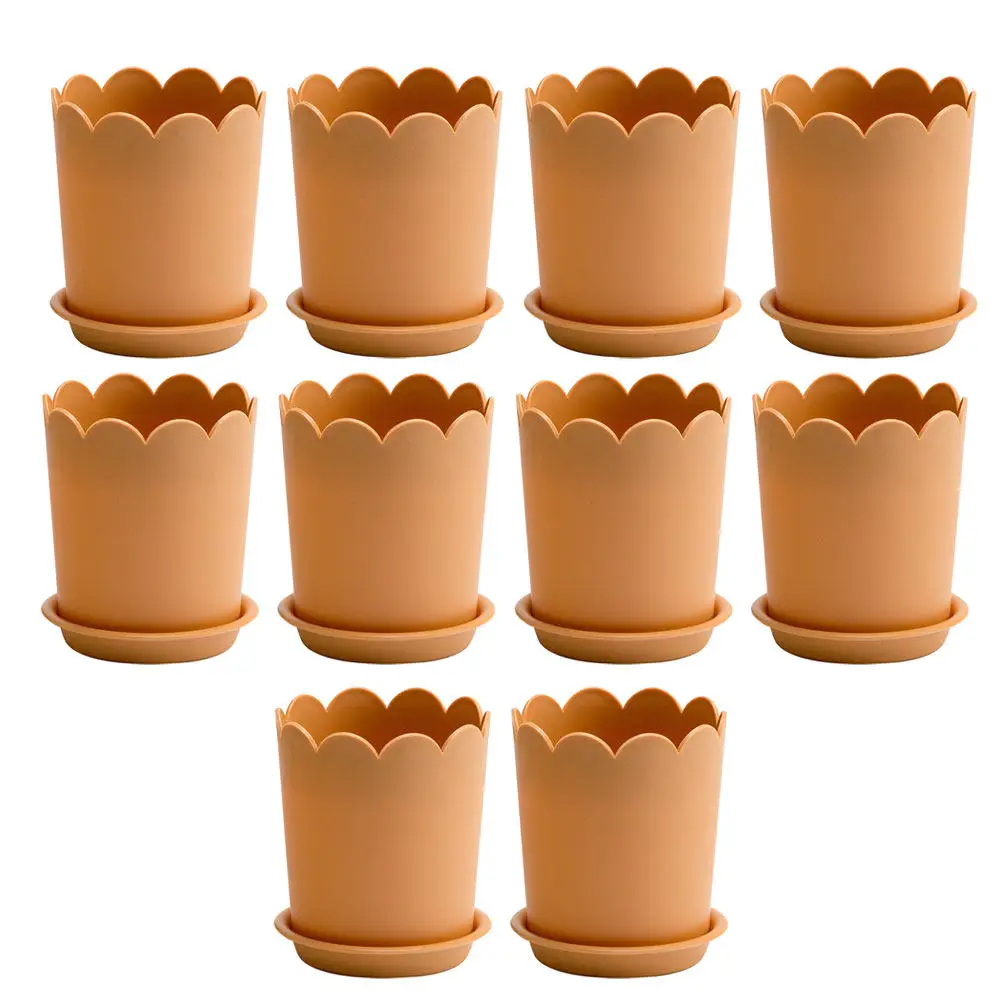 

10 комплектов пластиковых горшков для растений: маленькие кашпо для суккулентов и роз, штабелируемые, дышащие, для сада и пересадки