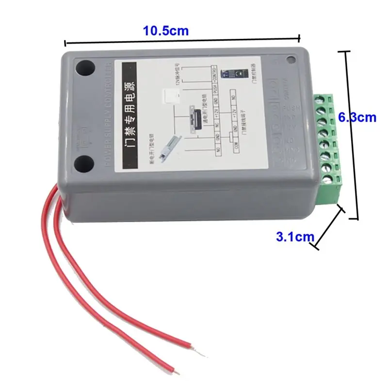 ABKQ-Access Control Power Supply Transformer DC 12V 3A Mini Adapter Converter Covertor AC 90-260V Power Supplier Door