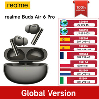 Global Version realme Buds Air 6 Pro True Wireless Earphone 50dB Deep Sea Noise Reduction 2.0 Bluetooth 5.3 IP55 Headphone