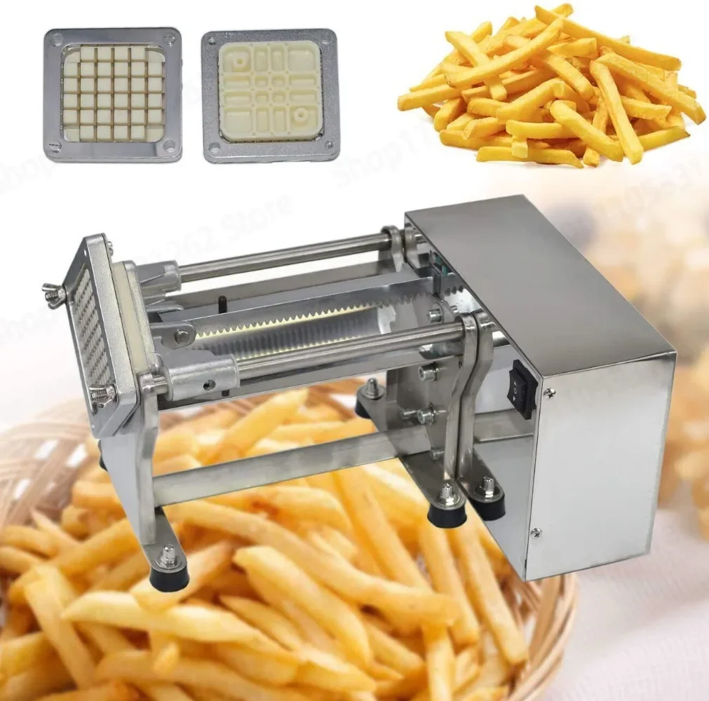 Electric French Fry Cutter Multifunctional Automatic Potato Slicer Commercial Home Use Kitchen Vegetable Cutter
