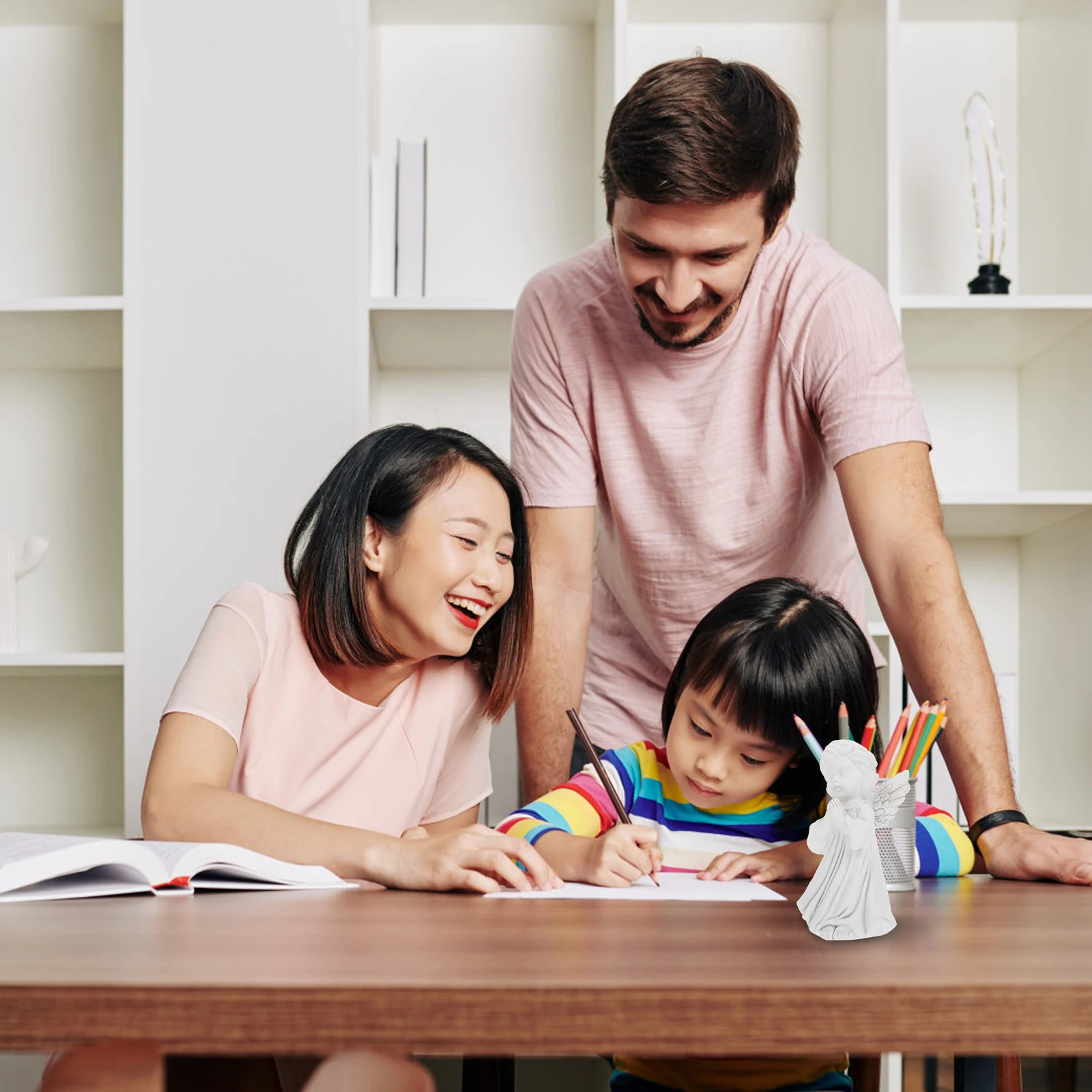 

Praying Angel Resin Decor Creative Small Desktop Resin Craft Ornament Home Garden Scene Adornment Angel Figurine Adornment