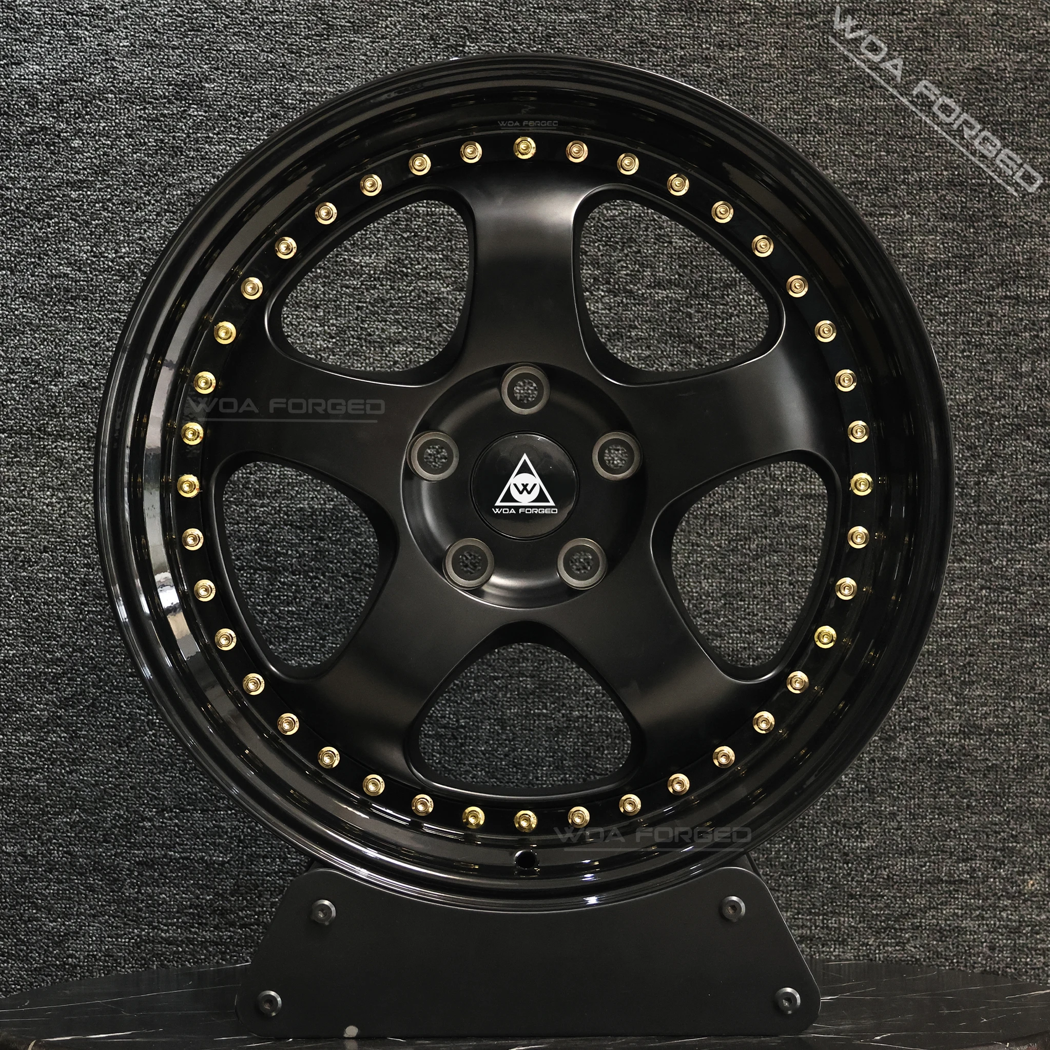 

6061T6 Three-piece Black Deep Lip High Performance Passenger Car Wheel Sport Deep Dish Alloy Forged Wheels Meister S1 3P Rims