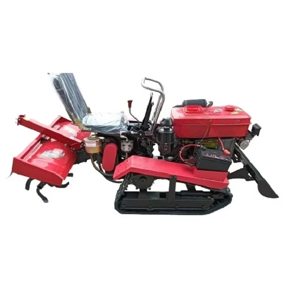 Multi-Functional Tracked Rotary Tiller Shovel  Earth Scraper Weeding Notching Machine Replaceable Tool Excavator