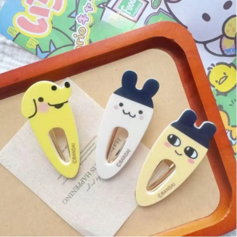 Tamagotchi-horquilla de Anime Kawaii Mametchi, Clip de flequillo para chica dulce, tocado con horquillas de dibujos animados, corazón femenino bonito