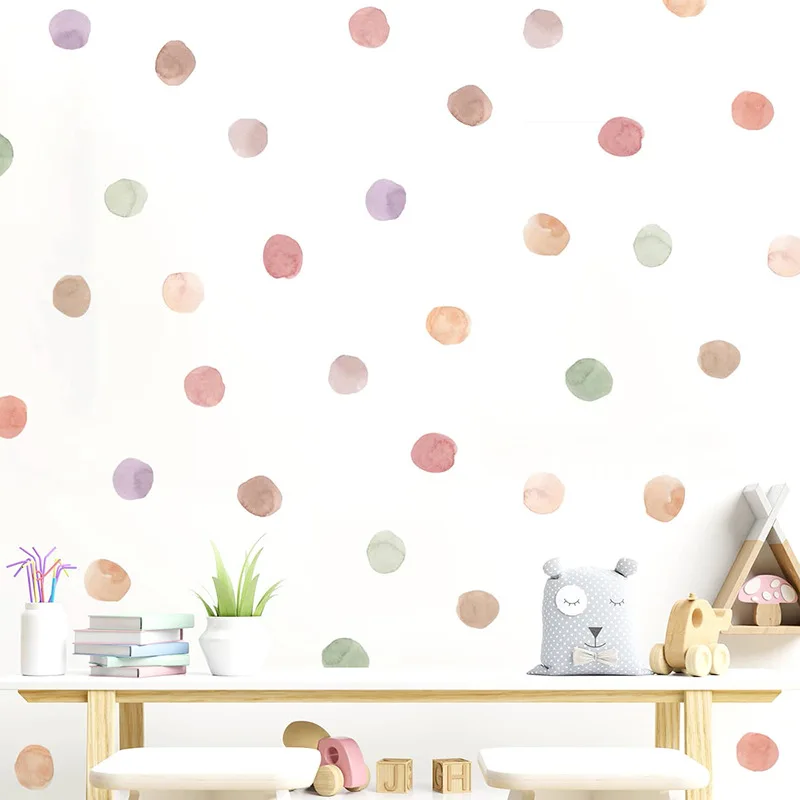 Bohemian dot stickers kid's room kindergarten DIY decoration self adhesive wall decal