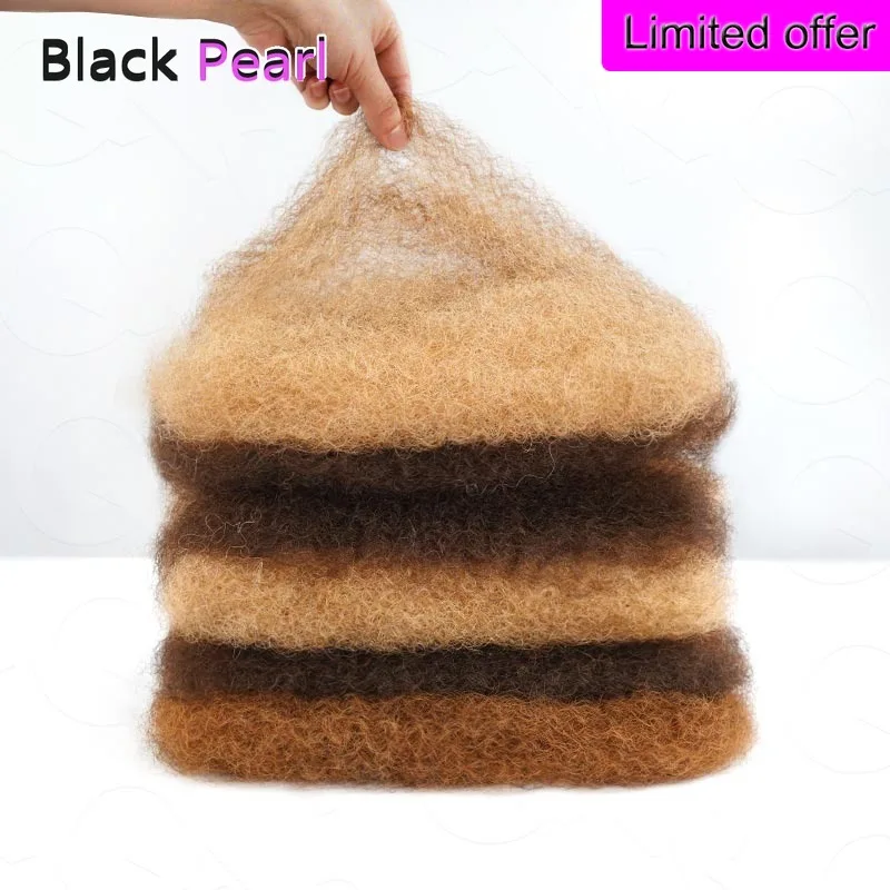 

Black Pearl Natural Look Afro Kinky Bulk Human Hair 50g QVR Certified Virgin Hair For Braiding Dreadlocks Blending Your Texture.