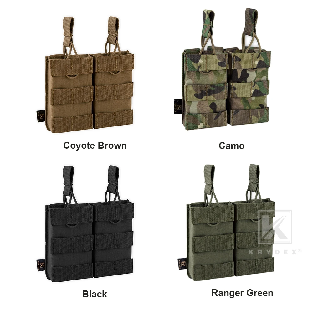 KRYDEX Tactical Double Magazine Pouch Modular MOLLE Open-Top 556 Mag Carrier Holder Pouch for M4 M16 AR-15 Hunting Accessory - view 6