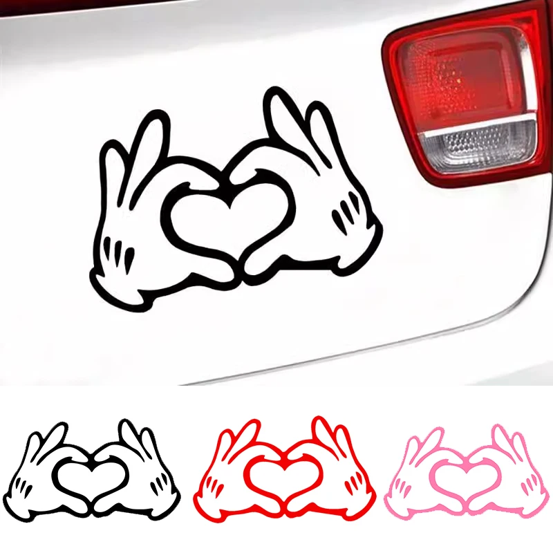 

Disney Mickey Car Sticker Anime Reflective Waterproof Rear Windshield Funny Stickers Decoration Car Window Art Sticker Gifts