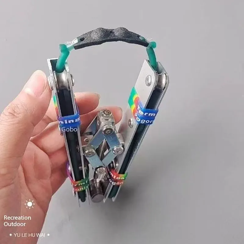

Four pulleys single pulley slingshot single bead rubber band pulley slingshot