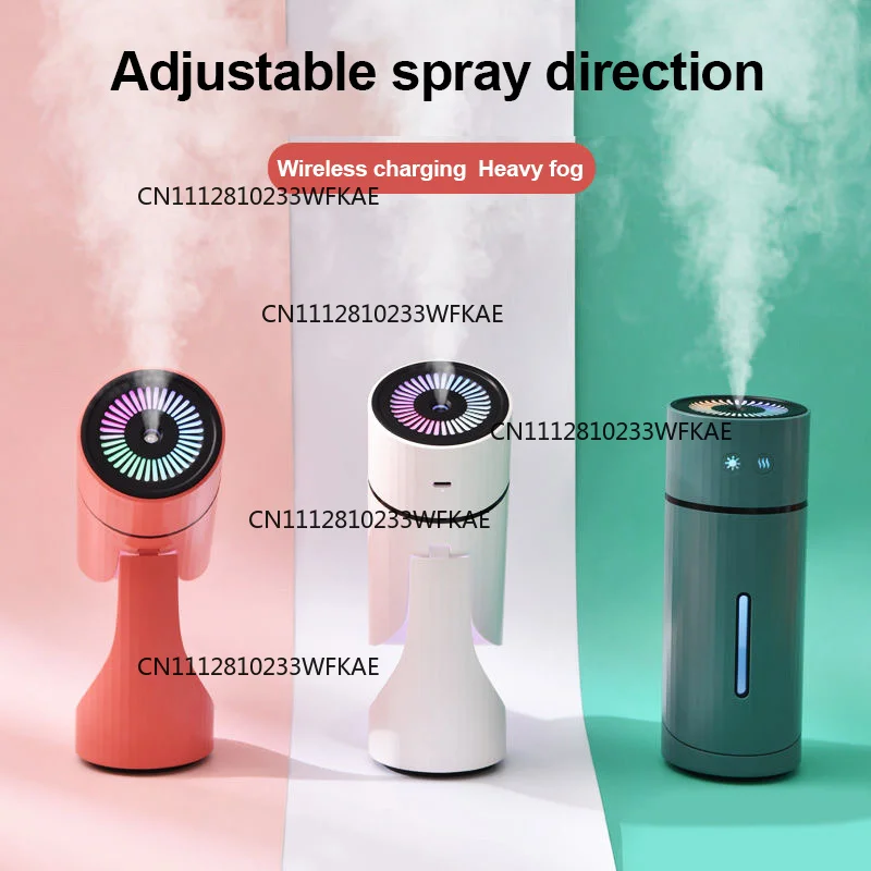 260ML Wireless Air Humidifier USB 1000mAh Rechargeable Ultrasonic Cold Mist Mute Nebulizer