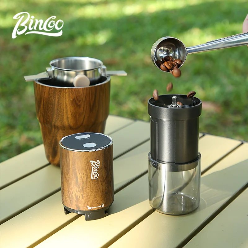 Bincoo Retro Coffee Cup Outdoor Brewing Coffee Set Ice American Drip Portable Camping Coffee Equipment Insulated Cup 480ml