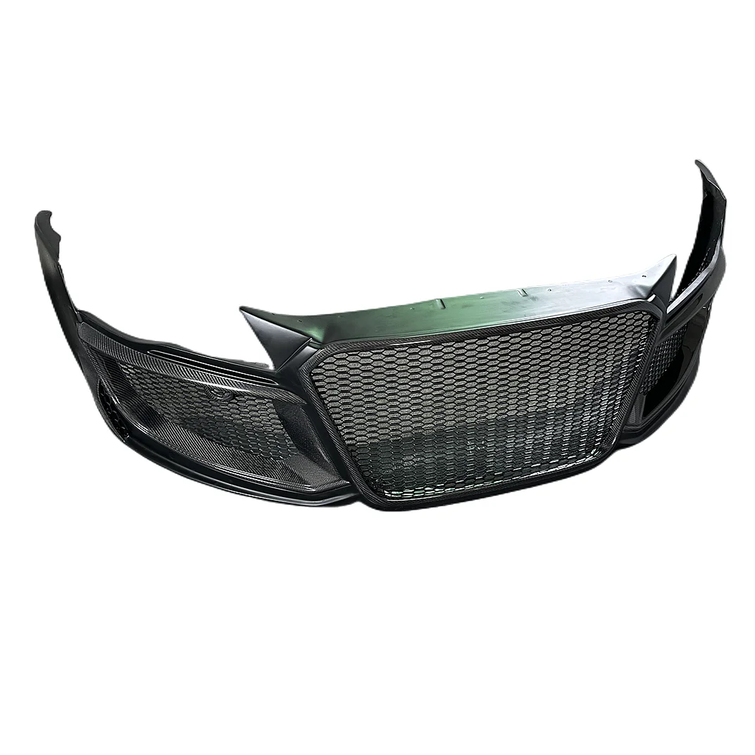 

2008-2015 Audi R8 V10 Modified and Upgraded RG Style Semi Carbon Fiber Front Bumper
