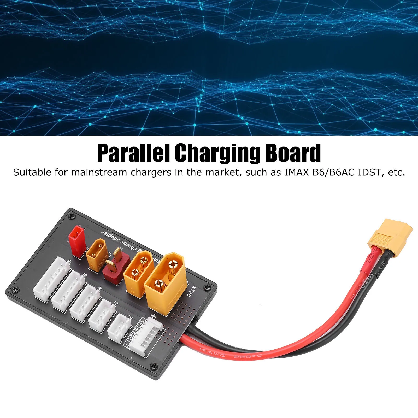 XT60 Lipo Parallel Charging Board Lipo Battery Charger 2S‑6S Parallel Balanced Charging Adapter