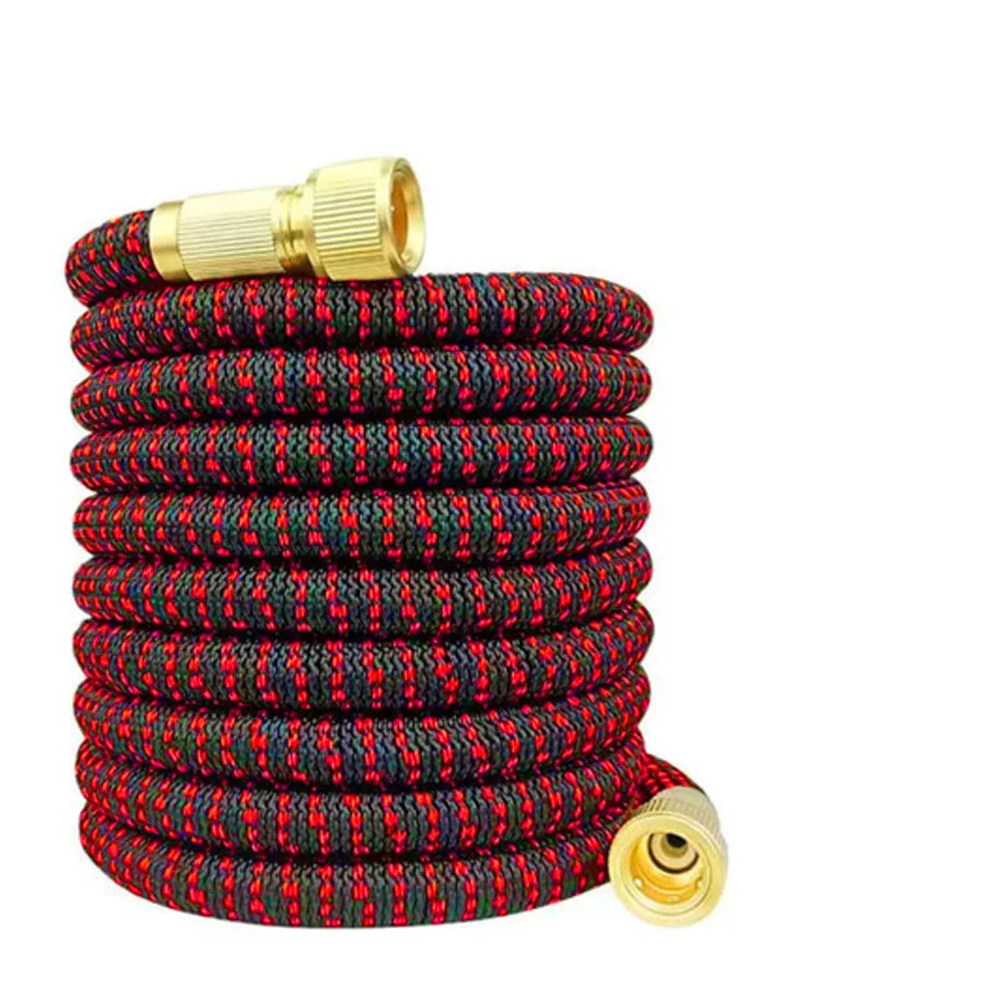 

Растягивающийся садовый шланг 25/50/75/100 футов, гибкий водяной шланг с латунным соединителем, сверхпрочный выдвижной шланг для автомобиля