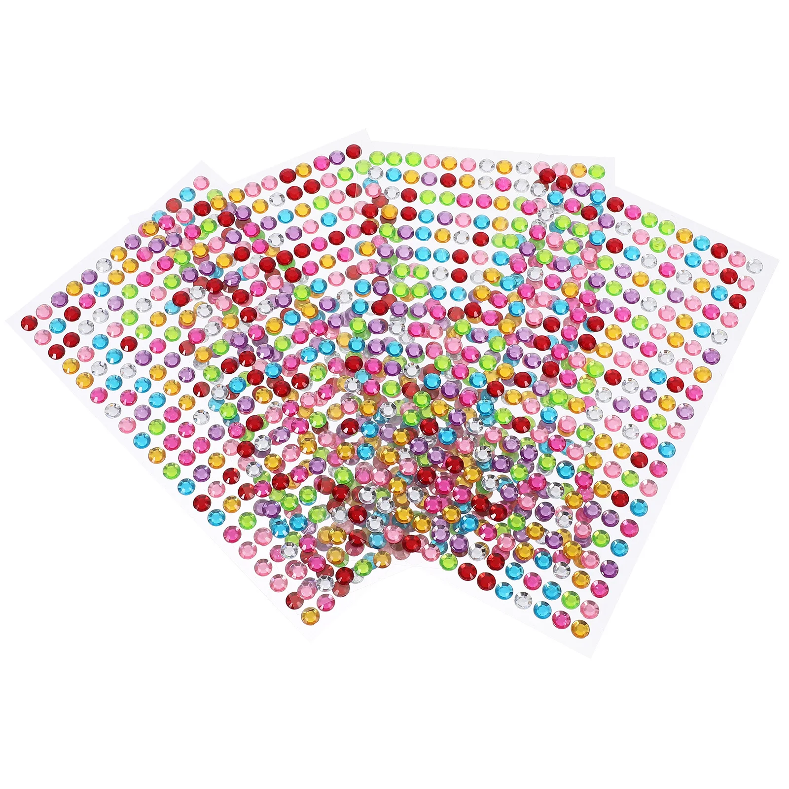 4 أوراق ملصقات حفر المياه الاكريليك مجوهرات الأظافر أحجار الراين المستديرة للأظافر الوجه أحجار الراين عصا على ملصق الأظافر المستديرة ثلاثية الأبعاد #5