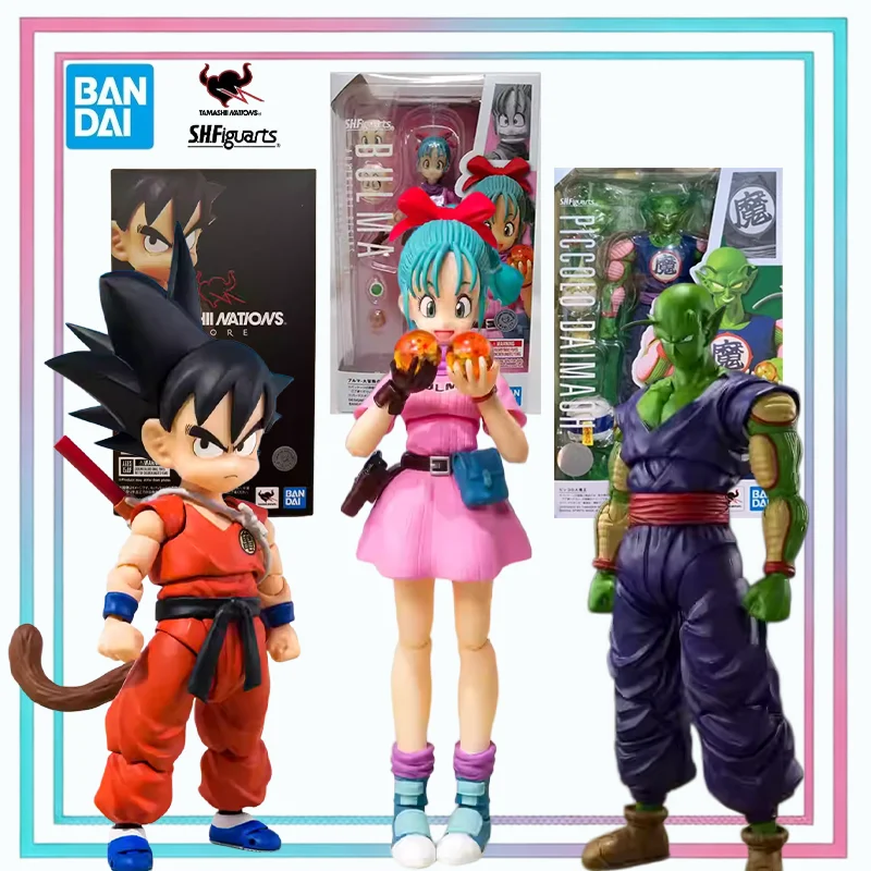 

Оригинальная коллекционная фигурка Bandai SHF Dragon Ball: Гоку, Бульма, Пикколо Даймамо — подарок для мальчиков