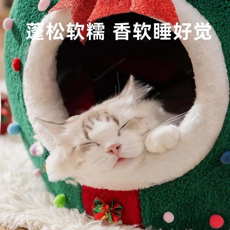 For litter winter warm into kitten security nest autumn and winter happy nest thickened pet