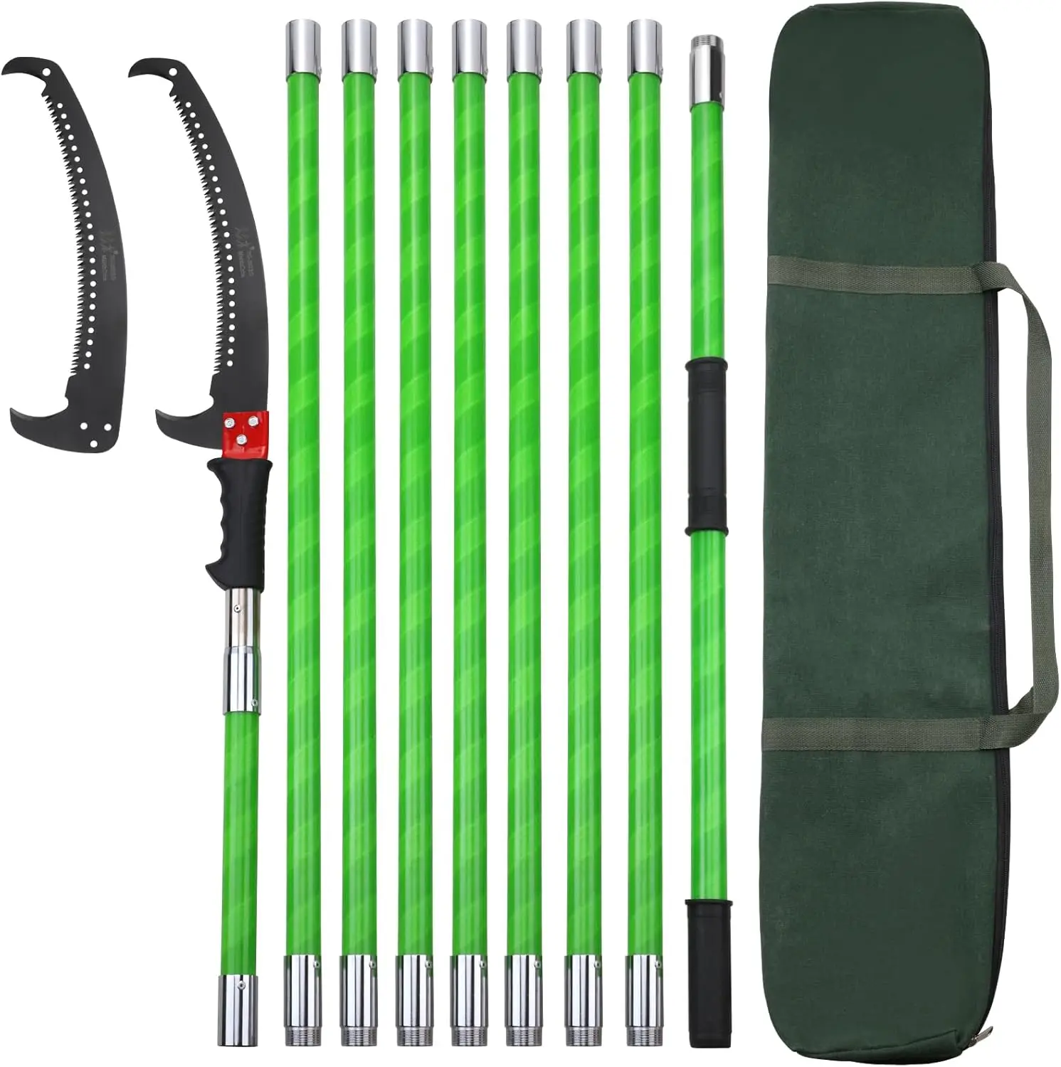

30 Feet Extendable Tree Pole Pruner Manual Branches Trimmer Garden Loppers Hand Saws Tool