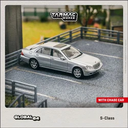 PreSale TW 1:64 S Class Brilliant Silver Metallic Diecast Diorama Car Model Collection Miniature Toys Tarmac Works