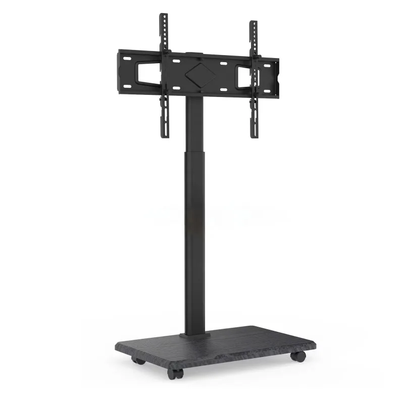 Rolling TV Floor Stand for 32 to 65 70 inch TVs, Portable Mobile TV Cart with Wheels, Black High TV Stand with Swivel Stand,
