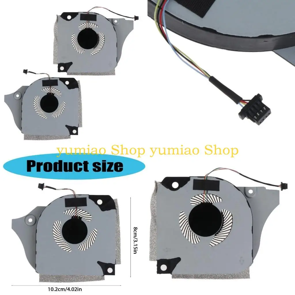 587B New CPU GPU Fan Laptop Cooling Fan for DC 5V 4 pin Radiator for DellInspiron G7
